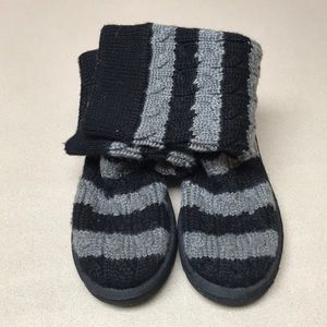 UGG Classic Tall Stripe Cable Knit Boots